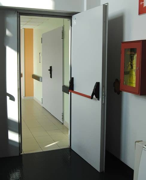 Дверь с системой Антипаника в учебном заведении