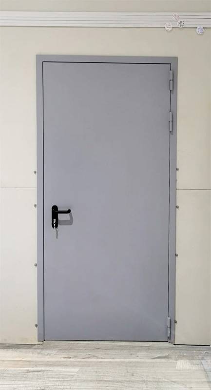 Противопожарная дверь, внешняя сторона (село Левково)